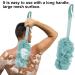 TSHAOUN 2-Piece Long Handle Bath Brush and Sponge Set for Men and Women - Exfoliating Body Brushes with Soft Mesh Scrubber Loofah in Blue, Pink, Black, and Grey - Buy Online on GoSupps.com