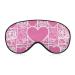 Sleep Mask Soft Comfortable Eye Mask with Adjustable Strap Eye Cover White Love HeartEye Shade for Men Women Work Travel