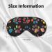 BREAUX Colorful Dog Paw Print Sleeping Eye Mask | Double Sided Blackout Travel Mask for Restful Sleep - Buy Online on GoSupps.com