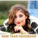 minkissy HAPPY NEW YEAR Headband 2024 rhinestone Headpieces NYE Headwear Christmas Holiday Party Hair Accessory for Women Golden - Buy Online on GoSupps.com