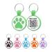Whoseid QR Code Cat brand changeable pet online profile page several emergency contact quiet silicone cat brand light no ringing QR Cat Id Tag (small breeds-2.5 cm green) Small Breeds-1 "Green