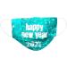 2021 Happy New Years Print Adult Disposable Christmas Facemask 3Ply Breathable Cloth Face_Masks 10PCS - Fits Men and Women Green-10pc - Buy Online on GoSupps.com