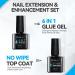 Gelike EC 6 in 1 Nail Glue Base Gel and Top Coat Kit - 2PCS Set for Long Lasting, Stain Resistant Nails - No Wipe Top Coat for Super Shiny Finish - Buy Online on GoSupps.com