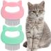 2 Pieces Cat Comb Pet Massage Comb Cat Shell Comb Cat Grooming and Painless Deshedding Matted Tangled Hair for Cats and Dogs (Green, Pink) Green,Pink