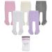 LA Active Baby Tights - Cozy Warm Winter Tights - Baby Toddler Infant Newborn Non Skid/Slip Grip Cotton 3-6 Months Pink / White / Ivory / Lavender / Grey - 5 Pairs
