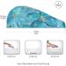 Blue Flowers Hair Towel 2 Pack - Super Absorbent Quick Dry Hair Turbans for Women & Girls - Buy Online on GoSupps.com