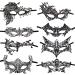 Codirato 8 pieces Masquerade Mask Venetian mask Sexy Pointed Mask for Masquerade Masked Ball stage appearances carnival catwalks fashion parties (black)