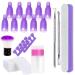 Olisang Nail polish remover kit 10 finger clips + 2 nail files + 1 scraper + 1 cuticle pusher + 100 remover pads + 1 nail brush + 1 finger separator + 1 dispensing bottle