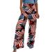 Beshionljs Women's Linen Palazzo Pants High Waist Wide Leg Trousers Wine-05 Large - Buy Online on GoSupps.com