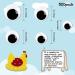 JULMELON 500 Self Adhesive Wiggle Googly Craft Eyes for DIY Crafts - Black White - 5 Sizes (0.4 to 1.2 in) - Buy Online on GoSupps.com