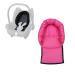 Aveanit Compatible with Maxi Cosi Baby Infant Car Seat Travel Neck Head Support Pillow Hugger Universal (Pink - Waterproof)