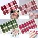 20 Red Nail Polish Strips for Women | Self-Adhesive Nail Wraps with Nail File - Real Polish Stickers - Buy Online on GoSupps.com