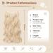 Feshfen Invisible Hair Extensions - Honey Blonde & Platinum Blonde Adjustable Curly 50cm - Perfect for Women - Buy Online on GoSupps.com