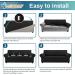 Asnomy Couch Covers for 3 Cushion Couch Stretch Sofa Covers Slipcovers  Pet Protector Furniture Covers for Dogs Cats Spandex Jacquard Fabric Small Checks(Large  Black) Black Large - Buy Online on GoSupps.com