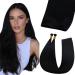 Youngsee Genius Weft Real Hair Treezing Black 55cm Virgin Tressen Real hair to take black weaven extensions real hair Tressen Remy Hairdresses real hair smooth.