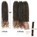 Buy Ombre Lichen Faux Locs with Curly Ends - 16 Inch Synthetic Crochet Dreadlocks (3 Packs) - Natural Black Hair Extensions for Stunning Styles - Buy Online on GoSupps.com