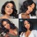 10A Brazilian Body Wave Virgin Hair Bundles with Closure | Wet N Wavy Short Bob 3 Bundles + Closure | Middle T Part | 10 10 10 + 10 | 50g/Bundles - Buy Online on GoSupps.com