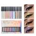 MAEPEOR Liquid Glitter Eyeshadow Set 12 Colors Metallic Shimmer Eyeshadow Waterproof Long Lasting Quick-Drying Sparkling Eye Shadow Set 00