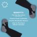 Sugar Free Sox Extra Wide Compression Socks - Premium Padded Footbed 15-20 mmHg for All Calf Sizes (1 Pair) - International Shipping Available - Buy Online on GoSupps.com
