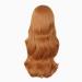 Buy MapofBeauty 24 Golden Orange Long Wavy Wig | Charming Plastic Fiber Full Wig for Women - Perfect for Parties & Events - Buy Online on GoSupps.com