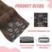 Vlasy Clip in Human Hair Extensions - 14 Inch Brown Seamless 7-Piece Set for Women - Buy Online on GoSupps.com