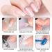600Pcs Short Oval French Nail Tips - Clear Half Cover False Nails | Natural Acrylic Nails for Salons & DIY - A-Clear - Buy Online on GoSupps.com