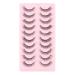 Parrarri Cat Eye Russian False Eyelashes - 10 Pairs of Curly Mink Strip Lashes | Reusable & Wispy Design - Buy Online on GoSupps.com