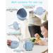 Jissta Baby Weaning Set 8 Pcs | Silicone Feeding Set with Suction Bowl, Bib, Cup, Fork & Spoon | Non-Slip Baby Plate | BPA-Free (Blue) - Buy Online on GoSupps.com