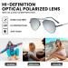 HELES Double Bridge Pilot Myopia Eyeglasses - Polarized Mirrored Driving Sunglasses - Silver -2.25 Diopters | Stylish Non-Reading Glasses for International Shipping - Buy Online on GoSupps.com