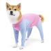 Dog operating suit one-divider with legs long sleeves breathable after operations pajamas anti-licks abdominal wounds dog cones alternative for pets size XL pink XL (1-pack) rose