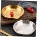 Zerodeko 3 Pcs Pickle Dish Flatware Korean Food Spices Snack Trays Plates Sauce Dish Soy Sauce Bowl Side Dish 13.5X13.5X2.5CMx3pcs Goldenx3pcs - Buy Online on GoSupps.com