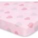 Peanutshell Pink Elephant & Hearts Pack n Play Mini Crib Sheets for Baby Girls - 2 Pack - Buy Online on GoSupps.com
