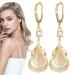 Magnetic earrings - drops of lymphee rings decreasing magnetic lymph flow earring that burns fat light magnetic drop of drops for women for weight reduction Aznever