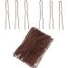 Hairpins Bobby pins Hairpins Metal Hair pin Girls Hair Accessories Bun Pins 50Pcs Ideal for all hair types (U-Brown)