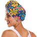 Purple Pink Blue Flowers Hair Towel 2 Pack - Super Absorbent Quick Dry Hair Turbans for Women & Girls - Buy Online on GoSupps.com