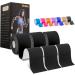 Deilin Kinesiology Tape 19.7ft Uncut Per Roll Elastic Therapeutic Sports Tapes for Knee Shoulder and Elbow Waterproof Athletic Physio Muscles Strips Breathable Latex Free 3 Rolls Black