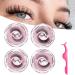 RXKFIGX 4 Pairs Mink False Eyelashes Self Adhesive Eyelashes Reusable Natural Wispy Lashes Soft Faux Mink Lashes Fluffy False Lashes No Glue Needed Press