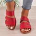 Fanelod Flat Summer Sandals for Women | Comfortable Open Toe Rubber Sandals | Leisure Beach Shoes in Red - 40 EU - Buy Online on GoSupps.com