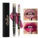 ChaneeHann 2-in-1 Lipstick & Liner Lip Liner and Lipstick Set Double Head Matte Lipstick & Lip Liner Matte Make Up Lip Liners Pencil Waterproof - Shaping Lip Liner Set For Girls (03 Peach Blossom)
