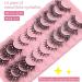Buy Uranian Glitter Faux Mink Eyelashes - 10 Pairs Fluffy Wispy Luxury Rhinestone False Lashes for Women - Natural Look & Thick Lash Clusters - Buy Online on GoSupps.com