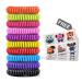 20 Pack Mosquito Bracelets with 4 patches - Waterproof Wrist Bands for Kids & Adults Natural Deet-free Resealable