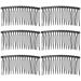 6 Pieces Hair Comb Clips  20 Teeth Metal Hair Side Combs Wire Twist Combs Bridal Wedding Veil Combs Decorative Hair Comb Accessory for Women and Girls (Black)
