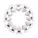 Sutoyuen 1 Metal Heart Suspender Clips  Pacifier Clips for DIY Craft Dummy Pacifier Holders Bib Soother Clip Toy Holder Silver (20pcs)