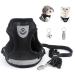 Bojly cat dishes with a leash outbreak-proof cat leash with dishes for cats safety harness Dog Breakdown miti anti-lost bell and address trailer for dogs and cats S black s
