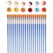20 Strips 120 Pots Empty Paint Strips with Lids & 20 Paint Brushes - Arts Crafts Supplies for Kids & Schools (3ml/0.1oz) - Buy Online on GoSupps.com