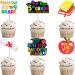 Fangleland 24 Pieces 5th Grade Graduate Cupcake Toppers 2024- Bye Bye 5th Grade Hello Middle School Graduation Decorations for Boys and Girls Next Stop Middle School Graduation Party Supplies