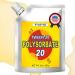 Polysorbate 20 - Emulsifier & Solubilizer for DIY Skincare Cosmetics Lotions and Essential Oils - Perfect for Homemade Beauty Products - Gentle on Skin (8 Ounces) 8 Ounce (Pack of 1)