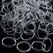 Transparent Hair Ties Mini Small Hair Ties Elastic Hair Tie 300pcs for Children's Hair Wedding Hairstyle and More. (Transparent)
