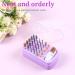 30 Holes Nail Drill Holder with Removable Cleaning Brush - 2 in 1 Storage Box for Nail Art Drill Bits & Organizers - Dust Collector Violet - Buy Online on GoSupps.com