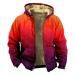 Hanxiulin fleece jacket plush jacket cuddly jacket men cardigan long warm breathable light quilted jacket autumn winter coat fluffy jacket xxl red